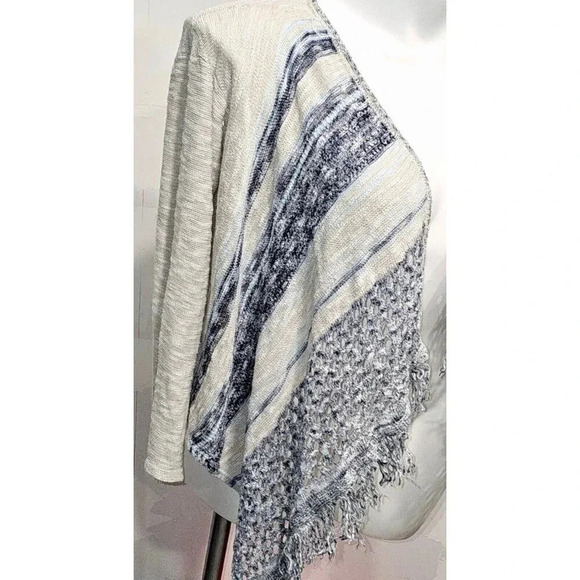 Women’s Fringe Knit Open Front Draping Cover Up - NO BOUNDARIES Sz XL (15-17) - Picture 3 of 14